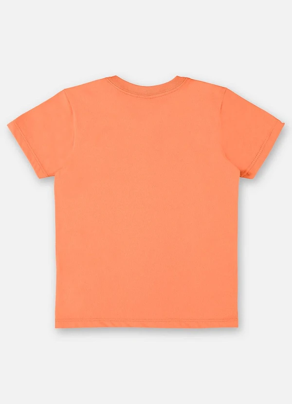 Up Baby - Camiseta Básica para Menino Laranja 2