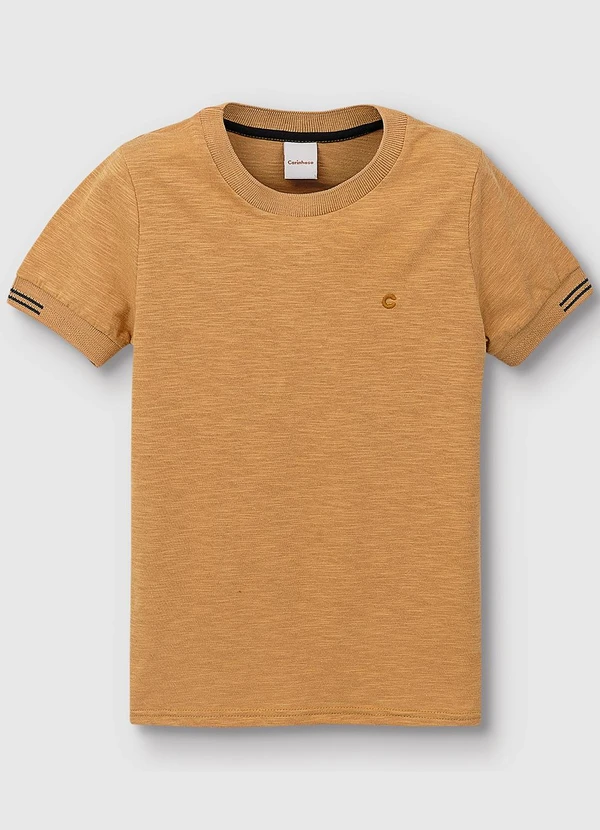 Carinhoso - Camiseta Básica Rajada Menino Caramelo 3