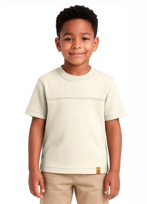 Carinhoso - Camiseta Básica Texturizada Off White - CARINHOSO