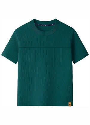 Carinhoso - Camiseta Básica Texturizada Verde Esmeralda - CARINHOSO