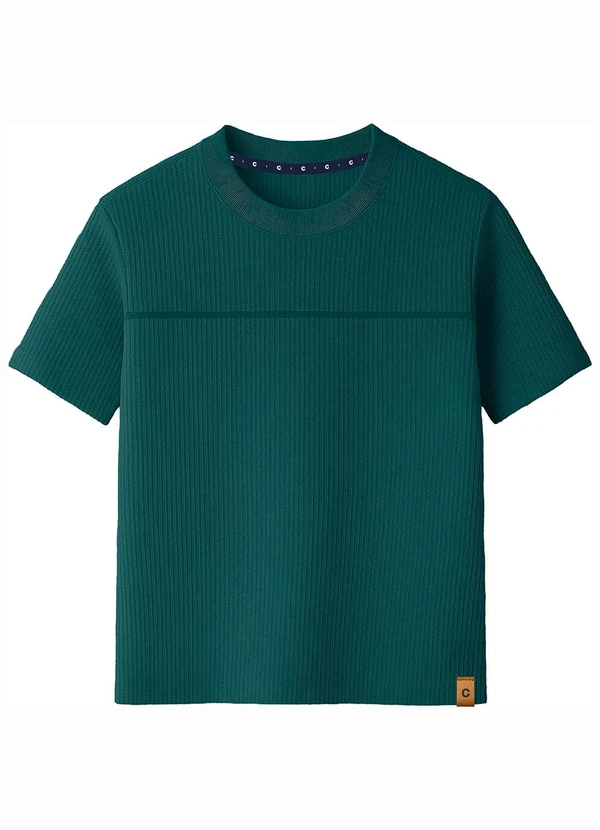 Carinhoso - Camiseta Básica Texturizada Verde Esmeralda