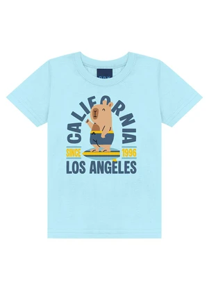 Ddk - Camiseta Bebê California Los Angeles  Azul - DDK