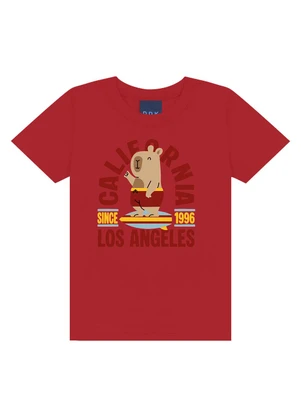 Ddk - Camiseta Bebê California Los Angeles  Vermelho - DDK