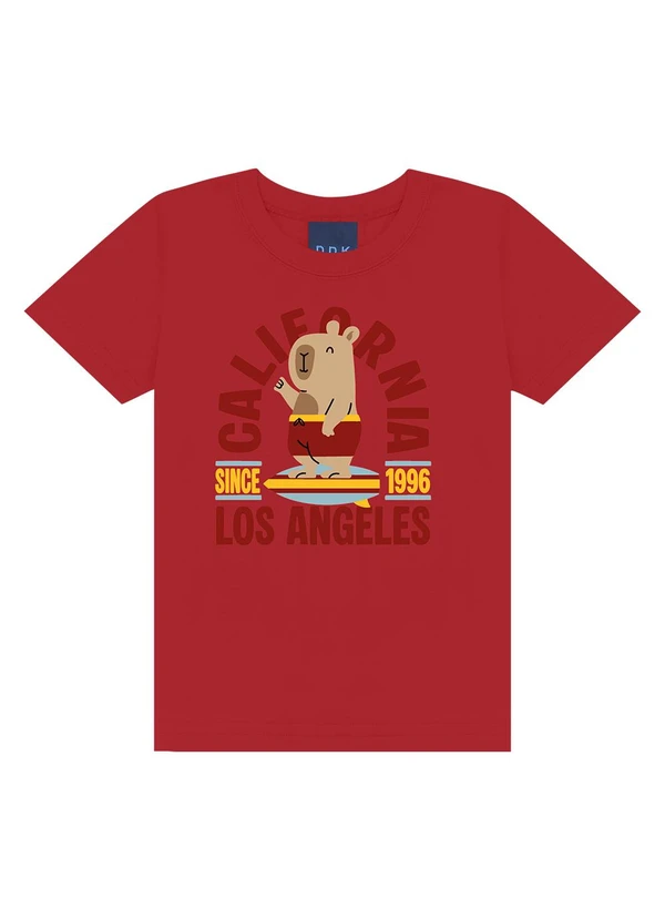 Ddk - Camiseta Bebê California Los Angeles Vermelho