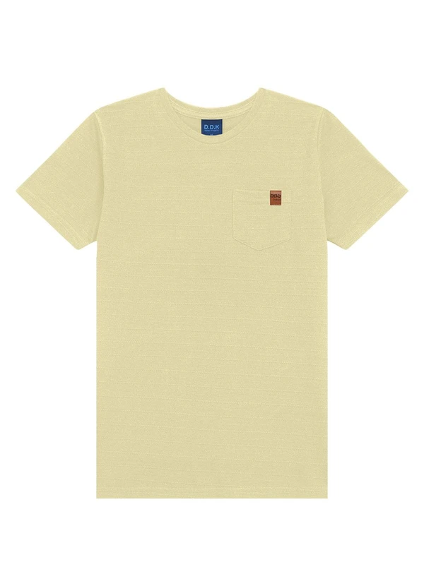 Ddk - Camiseta Bebê com Bolso e Etiqueta Marrom