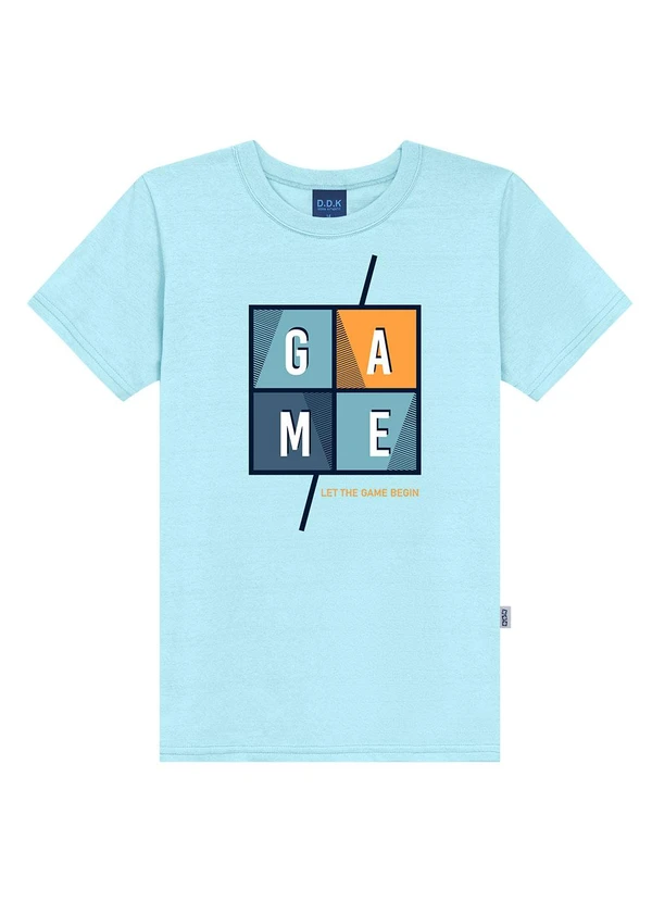 Ddk - Camiseta Bebê Estampa Game Azul