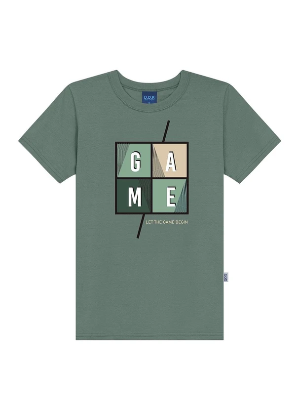 Ddk - Camiseta Bebê Estampa Game Verde