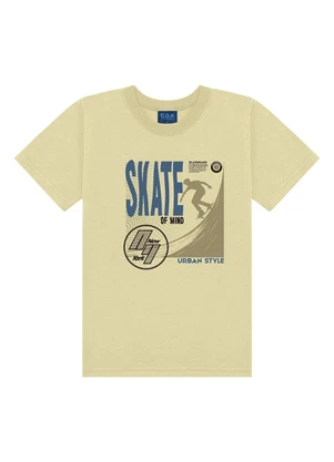 Ddk - Camiseta Bebê Estampa Skate Of Mind  Marrom - DDK