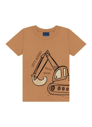 Ddk - Camiseta Bebê Lets Work  Bege - DDK