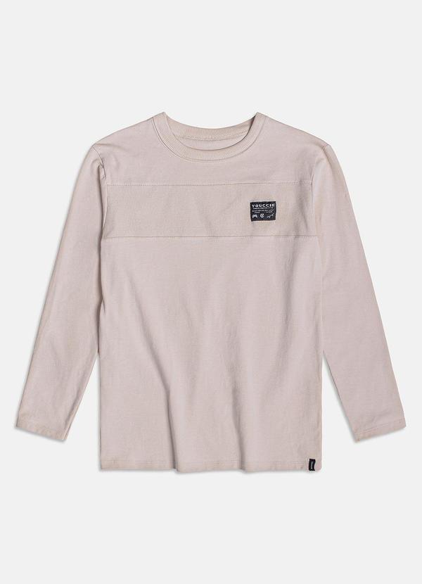 Youccie - Camiseta Bege com Recorte Bege