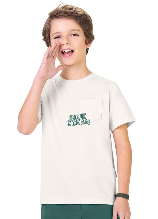 Alenice - Camiseta Blue Ocean Menino Branco