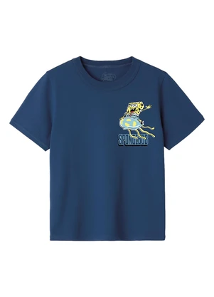 Malwee Kids - Camiseta Bob Esponja Jellyfishing® Azul Escuro - MALWEE KIDS