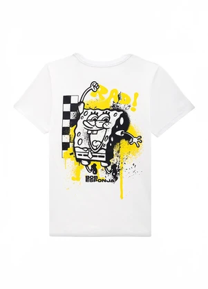 Malwee Kids - Camiseta Bob Esponja® Rad Branco - MALWEE KIDS