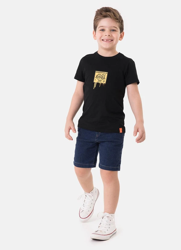 Malwee Kids - Camiseta Bob Esponja® Rad Preto 2