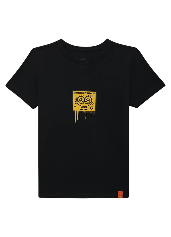 Malwee Kids - Camiseta Bob Esponja® Rad Preto 3