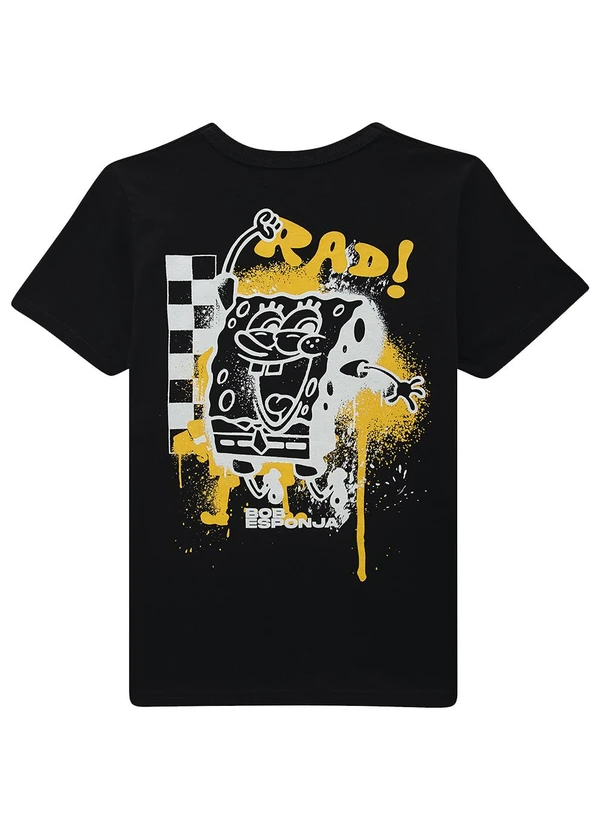Malwee Kids - Camiseta Bob Esponja® Rad Preto 4