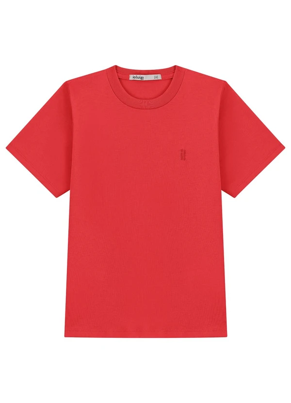 Ioluig - Camiseta Bordado em Algodão Vermelho