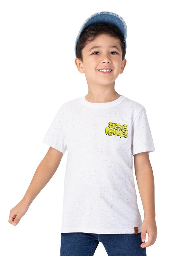 Malwee Kids - Camiseta Branca Create Memories em Botonê