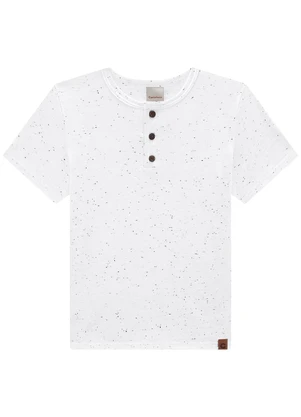 Carinhoso - Camiseta Branca Tradicional em Botonê - CARINHOSO