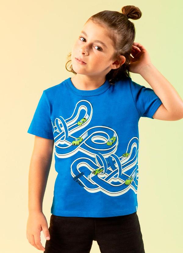 Cativa Kids - Camiseta Brilha no Escuro Azul