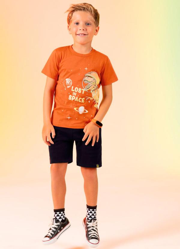 Cativa Kids - Camiseta Brilha no Escuro Laranja 2