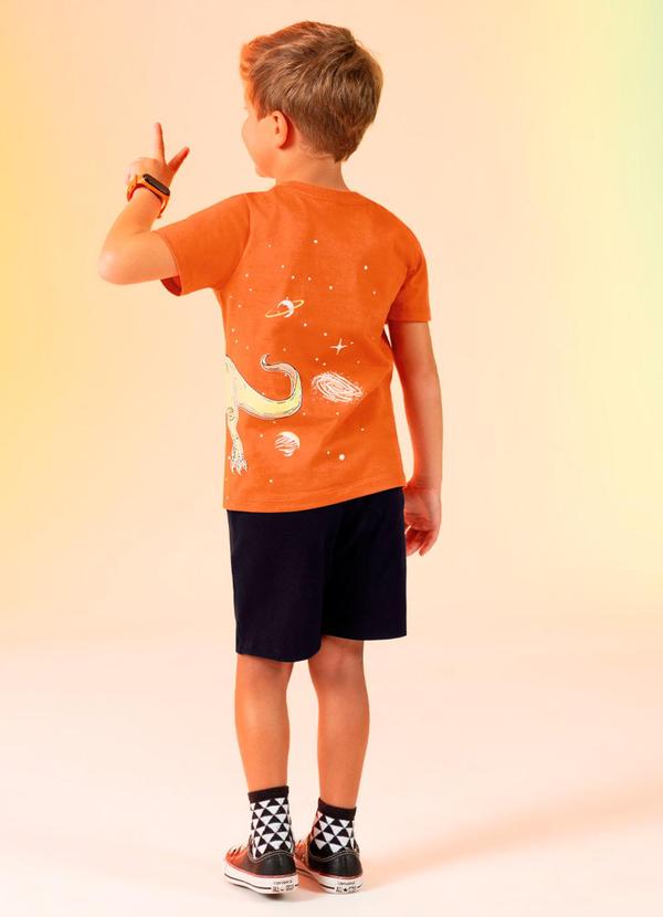Cativa Kids - Camiseta Brilha no Escuro Laranja 3