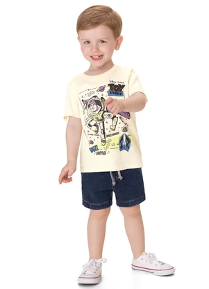 Malwee Kids - Camiseta Buzz Lightyear® em Malha Bege - MALWEE KIDS