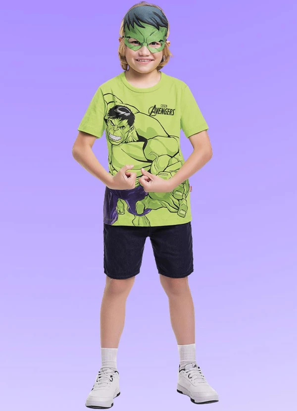 Fakini Kids - Camiseta C/Mascara Avengers Verde 3