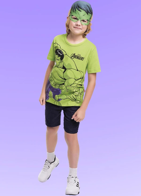 Fakini Kids - Camiseta C/Mascara Avengers Verde 5