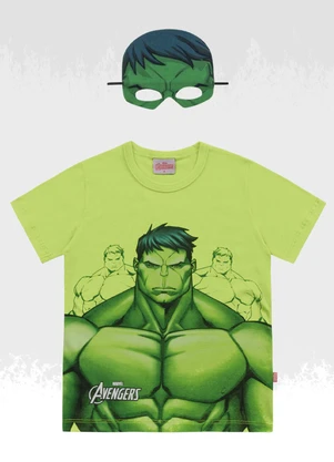 Fakini Kids - Camiseta C/Mascara Avengers Verde - FAKINI KIDS