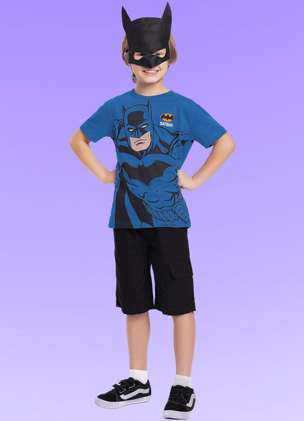 Fakini Kids - Camiseta C/Mascara Batman Azul 3