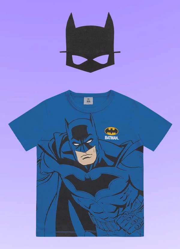 Fakini Kids - Camiseta C/Mascara Batman Azul 5
