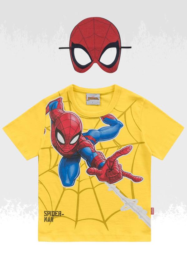 Homem Aranha - Camiseta C/Mascara Spider-Man Amarelo 6