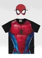 Homem Aranha - Camiseta C/Mascara Spider-Man Vermelho - variação: Preto