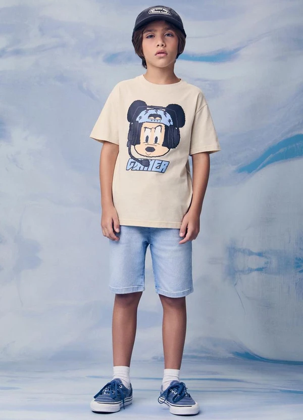 Youccie - Camiseta Caju do Mickey Gamer Bege 3