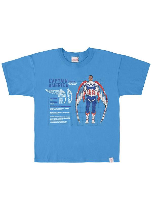 Camiseta Capitão América Marvel - Manga Curta Masculina