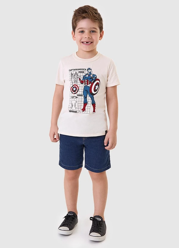 Malwee Kids - Camiseta Capitão América® Off White 2