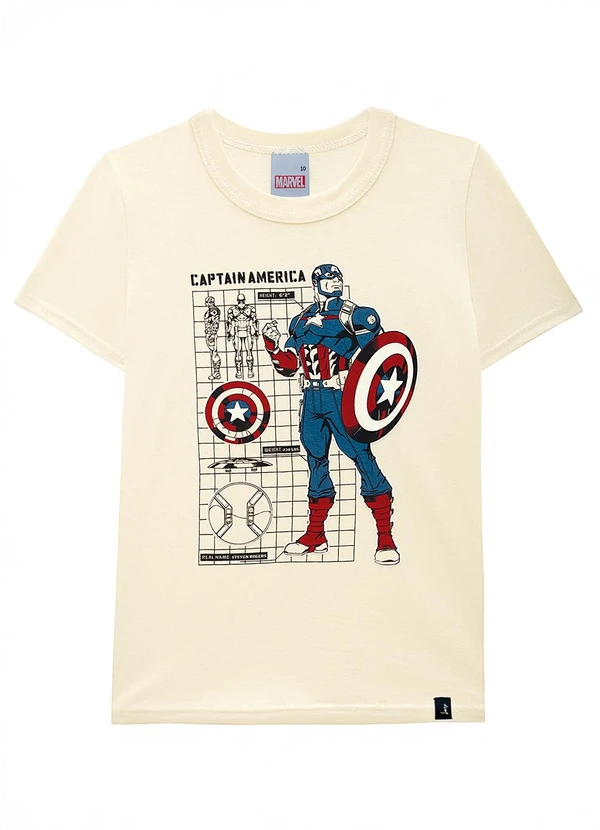 Malwee Kids - Camiseta Capitão América® Off White 3