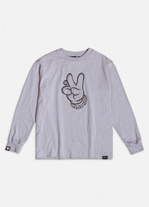 Youccie - Camiseta Cinza Escuro Estampada Cinza - YOUCCIE