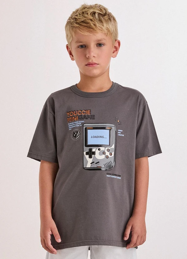 Youccie - Camiseta Cinza Gamer Cinza