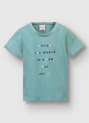 Carinhoso - Camiseta Color The World In a New Way Azul - CARINHOSO