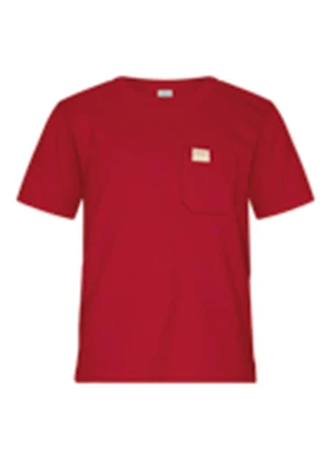 Alakazoo - Camiseta com Bolso em Malha Texturizada Vermelho - ALAKAZOO