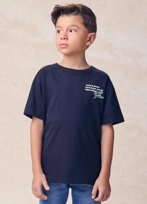 Youccie - Camiseta com Bordado de Lettering Preto - YOUCCIE