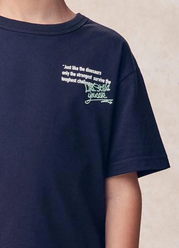 Youccie - Camiseta com Bordado de Lettering Preto 5