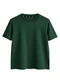 Carinhoso - Camiseta com Bordado em Pima Cáqui - variação: Verde Esmeralda