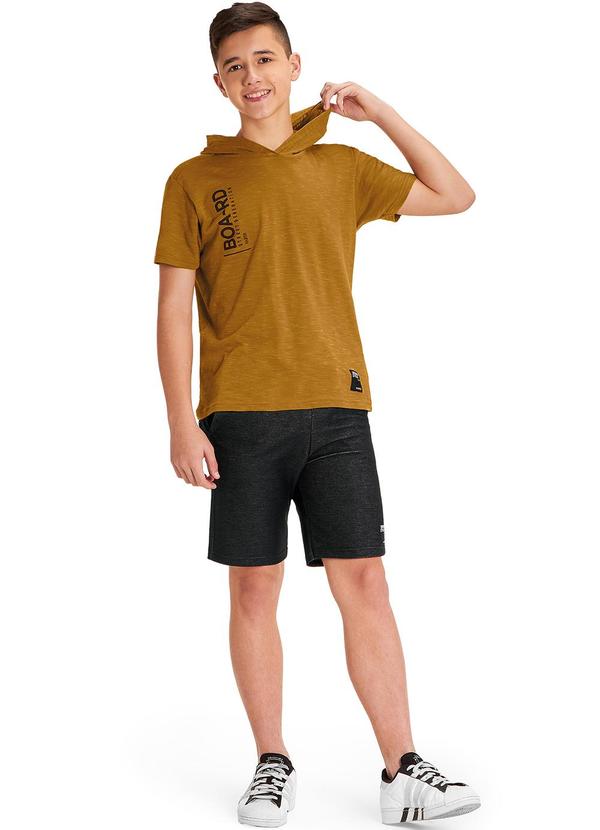 Hapier - Camiseta com Capuz Juvenil Masculina Marrom 2