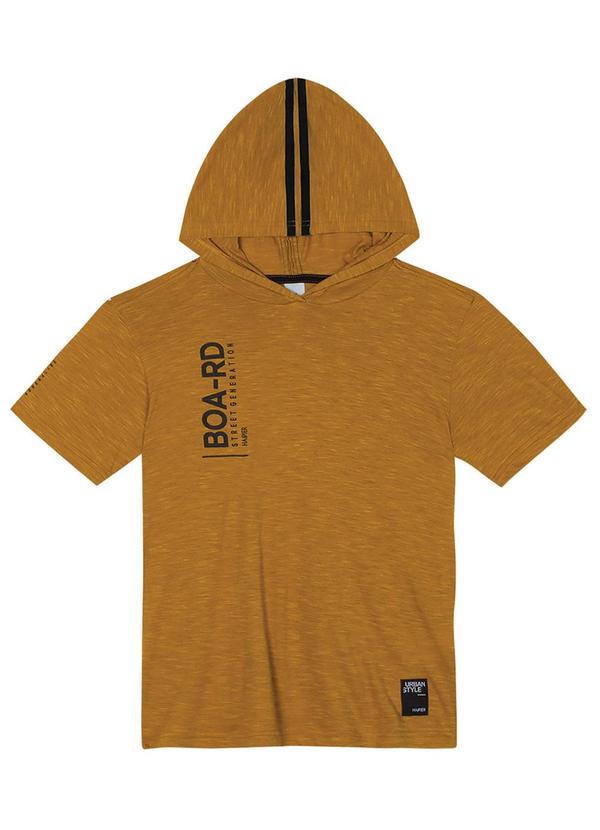Hapier - Camiseta com Capuz Juvenil Masculina Marrom 3