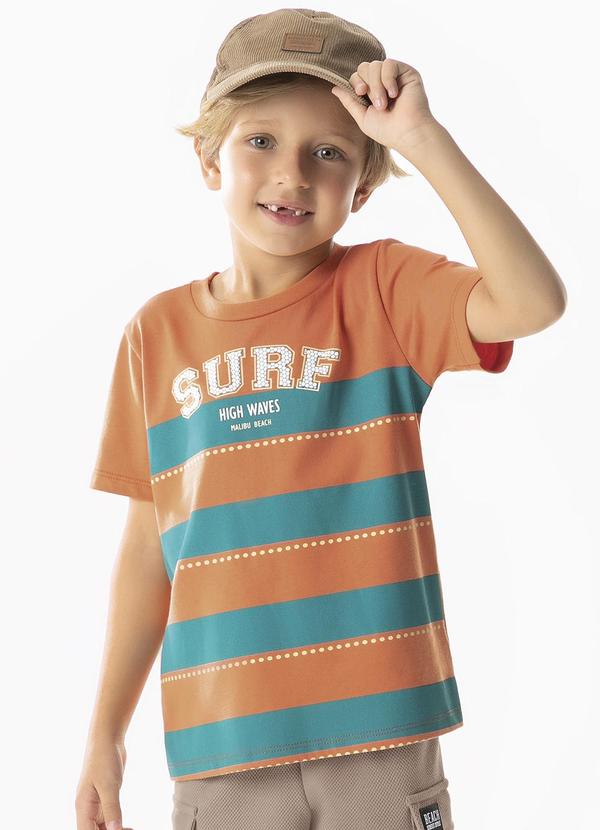 Cativa Kids - Camiseta com Efeito Puff Laranja