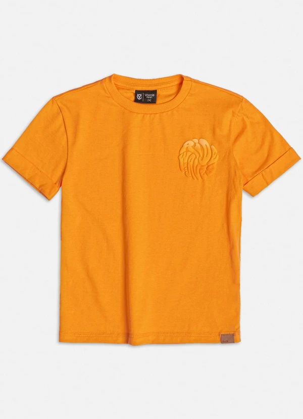 Youccie - Camiseta com Estampa de Lettering Laranja 3