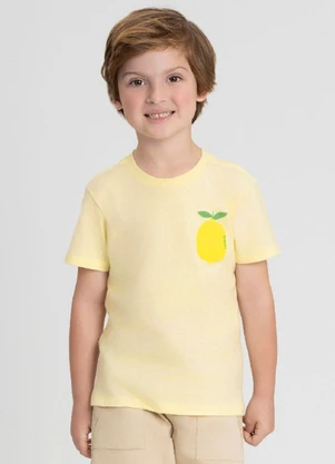 Camiseta com Estampa de Limão Up Baby Amarelo - UP BABY